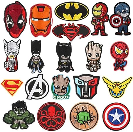 Youery 20 Pieces Ecusson Thermocollant Stickers Tissu Thermocollant Ecusson à Coudre Patches à Repasser Patch Thermocollant Vetement Ecussons Thermocollants pour Vêtement T-Shirt Jeans Veste - Nail Gallerys