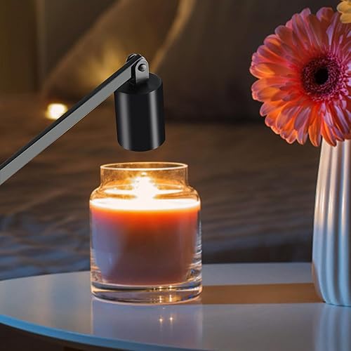 Éteignoir à bougie | Éteignoir à mèche en acier inoxydable – Bougeoir décoratif rustique noir pour une extinction sûre - Nail Gallerys