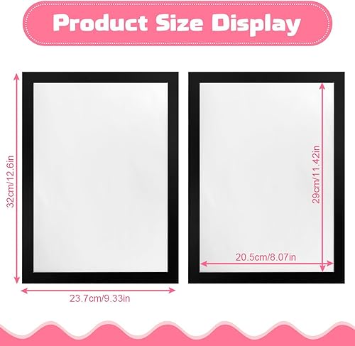 LPAMABA Lot de 12 Cadres de Peinture en Diamant A4 Cadres Photo Magnétiques Auto-adhésif Cadre d Affichage Cadres Photo Diamond Painting Cadre Peinture Au Diamant pour Documents Photos Licences- Noir - Nail Gallerys