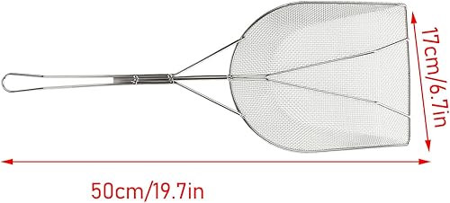 Cuillère D'écumoire à Graisse en Acier Inoxydable, écumoire à Mailles Carrées, écumoire à Mailles Fines, Passoire à Soupe à Filtre Carré avec Long Manche, Cuillère à(S 16.5cm Height) - Nail Gallerys