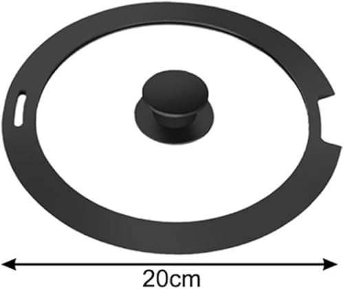 Couvercle en silicone résistant à la chaleur avec couvercle en verre trempé facile à nettoyer pour la cuisine (26 cm, blanc) - Nail Gallerys