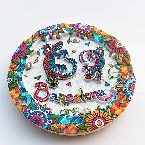 Aimant de réfrigérateur Barcelone Espagne souvenir de voyage, collection cadeau, décoration de maison et de cuisine, autocollant magnétique pour réfrigérateur Barcelone Espagne - Nail Gallerys