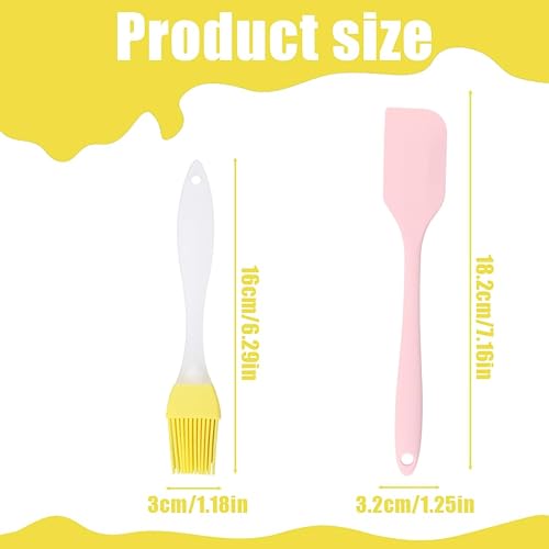DLPRK 4 pièces Pinceau Cuisine en Silicone, avec 2 spatules en silicone, Pinceaux de Barbecue, Pinceau à Pâtisserie pour Barbecue, Gâteaux, Cuisson, Baking Cooking, Badigeonner Huile - Nail Gallerys