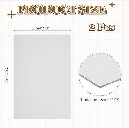 sourcing map Lot de 2 feuilles de cuir pleine fleur 30 x 20 cm en cuir de vache naturel pour loisirs créatifs, meubles, ceintures de bureau, couvertures de livres, blanc - Nail Gallerys