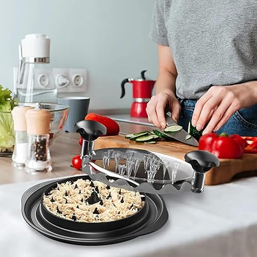 Broyeur de poulet avec brosse de nettoyage, outil de broyage de viande pour déchiqueter sans effort le poulet et les légumes – Avec couvercle transparent, poignée solide, base antidérapante - Nail Gallerys