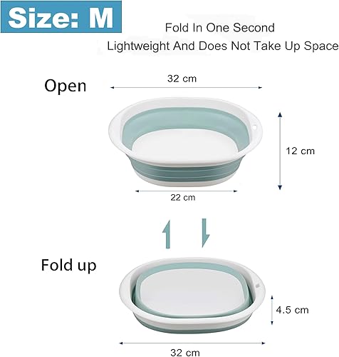 KANGSIT Bassine à vaisselle pliable de 5 L, panier de lavage portable en plastique de silicone, multi-usage, pour l'extérieur, le voyage, le camping, l'évier pliable pour économiser de l'espace - Nail Gallerys