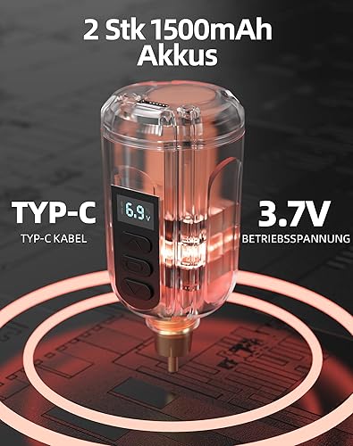 RHEIN Kit de machine avec 2 batteries 1500 mAh Power 20 cartridge Aiguilles sans fil Accessoires complets RNP600KIT-2 - Nail Gallerys