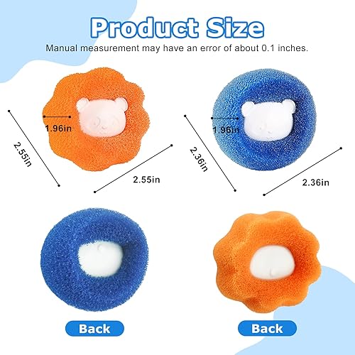 Andiker Lot de 4 attrape-poils réutilisables pour animaux de compagnie - Lavables en machine - Épilateur pour animaux de compagnie (A) - Nail Gallerys