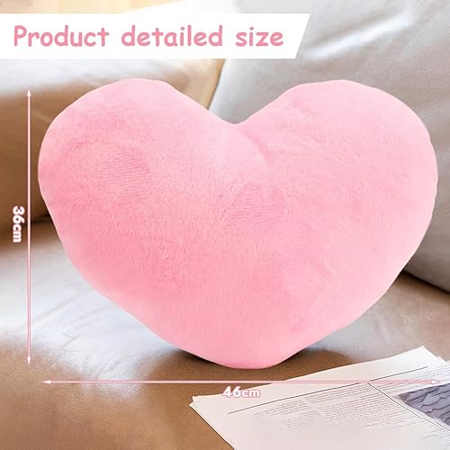 Coussin en forme de cœur en forme de cœur - Coussin décoratif - 46 x 36 cm - Coussin décoratif en peluche en forme de cœur - Coussin moelleux - Pour salon, canapé - Violet - Nail Gallerys