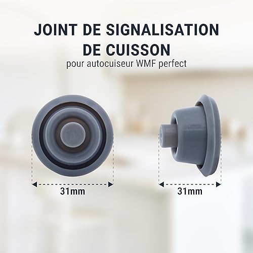 Joint de signal de cuisson pour autocuiseurs WMF de la série Perfect 6068529502 avec diamètre de 18 cm et 22 cm de rechange pour autocuiseur Hauteur 19 mm - Nail Gallerys