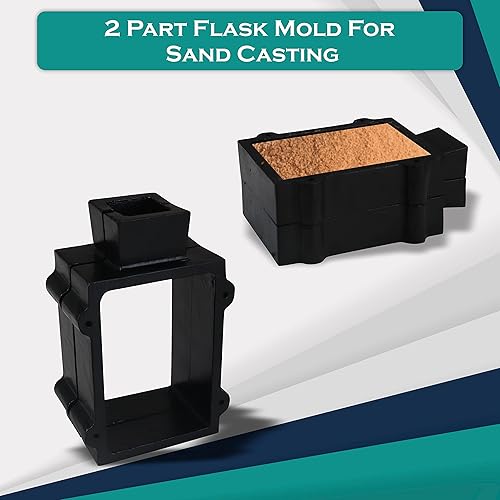 Cadre de moule en fonte en 2 parties pour moulage au sable de bijoux en métal - Nail Gallerys