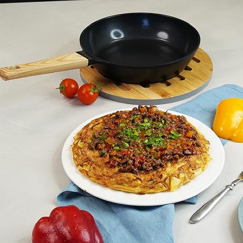 COOKUT - Lot de 2 Poêles Anti-adhérentes - Noires - ø 24 cm et 28 cm - Nail Gallerys