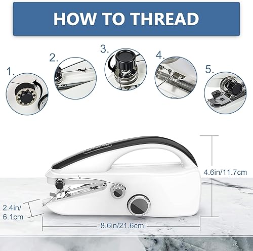 Mini Machine À Coudre Manuelle, Machine À Coudre Portable, Mini Machine À Coudre Électrique, Équipé D'une Aiguille Et D'un Fil, Facile À Utiliser, Pour Voyage À Domicile, Vêtements, Bricolage - Nail Gallerys