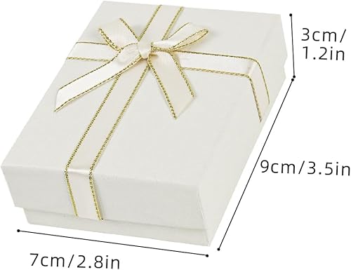 Nwvuop Lot de 2 boîtes cadeaux à bijoux avec cartes, 9 × 7 × 3 cm, petite boîte cadeau pour bijoux, collier, bracelet, boîte pour anniversaire, anniversaire de mariage (rose) - Nail Gallerys