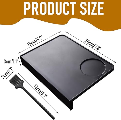 Tampon de Tassage de Café, Tampon en Silicone Antidérapant avec Brosse, Silicone de Qualité Alimentaire, Adapté à la Préparation du Café pour Protéger le Bureau, le Café à la Maison, le Café - Nail Gallerys