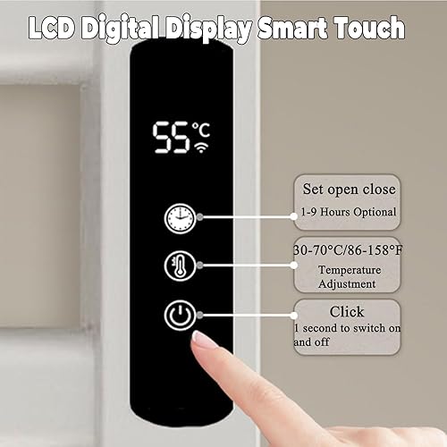 Sèche-Serviettes Électrique avec Étagère Supérieure, Chauffe-Serviette Mural Salle de Bain 5 Barres, Porte-Serviettes avec Réglage de la Température Minuterie Intégrée,Noir - Nail Gallerys