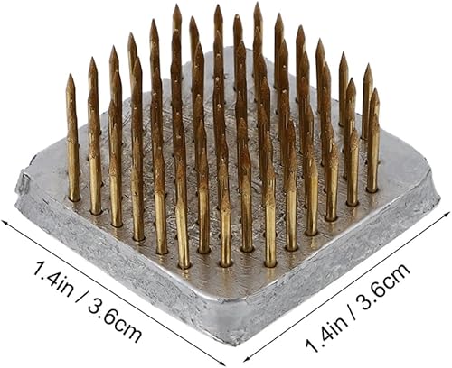 EXCEART Grenouille de Fleurs Ikebana Kenzan: Porte- Fleurs Square Arrangements de Fleurs Pin Aiguille Porte- Aiguille Fleur Intérieure Base Fixe - Nail Gallerys