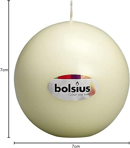 Bolsius Bougie boule 70mm ivoire - Nail Gallerys