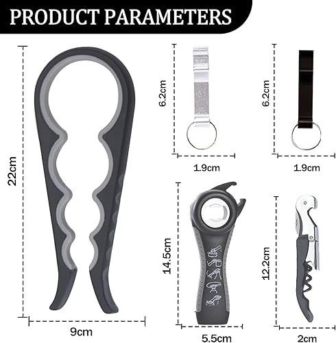 TYXHXTF Ouvre Bocal Manuel, Mini Ouvreur de Bouteille, Kit Décapsuleur, Ouvre Bocaux pour Dévisser le Pot ou le Bouchon de Boissons et de Nourriture, Antidérapants Ouvre Gadgets Cuisine - Nail Gallerys