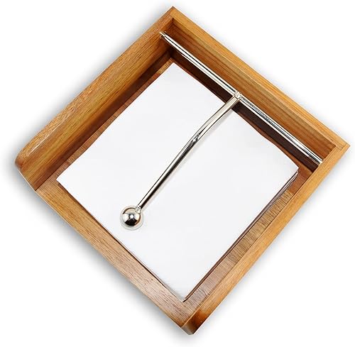 Eitida Porte-Serviettes en Bois Rustique, avec Barre Centrale en Acier Inoxydable avec Poids Mental, pour Tables de Cuisine, Pique-Nique, Restaurants, Bars, Décoration Vintage Marron Foncé - Nail Gallerys