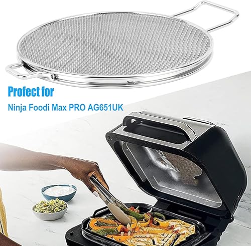 Bouclier anti-éclaboussures en acier inoxydable pour Ninja Foodi Max PRO AG651UK, accessoires amovibles pour gril d'intérieur réutilisables - Nail Gallerys