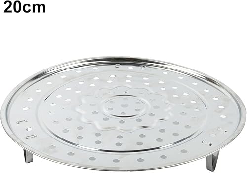 LVYXON Grille de cuisson vapeur en acier inoxydable, 1 support rond pour cuisson à la vapeur, plateau de cuisson vapeur pour marmite à vapeur, autocuiseur, panier vapeur multifonction (20 cm) - Nail Gallerys