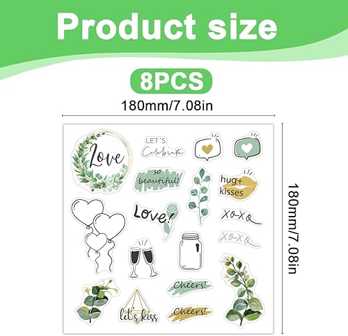 WUSJCOF 170 Stickers pour Livre d'Or, Enterrement de Vie de Jeune Fille, Scrapbooking, Bullet Journal, 8 Feuilles Vintage en Français, Personnalisable, Forme Ange,Invitation de Mariage - Nail Gallerys