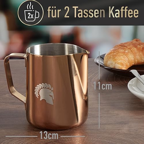 Barista Legends® Pot à lait en acier inoxydable 6000ml le cuivre avec bec verseur spécial Latte Art - Pichet inox - Pichet à lait en acier inoxydable Barista - Accessoires Barista - Nail Gallerys