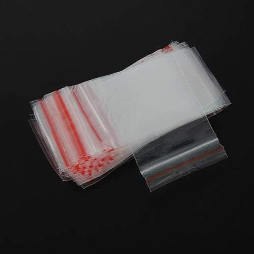 U-M Lot de 100 sachets en plastique transparent refermables réutilisables 4 x 6 cm - Nail Gallerys