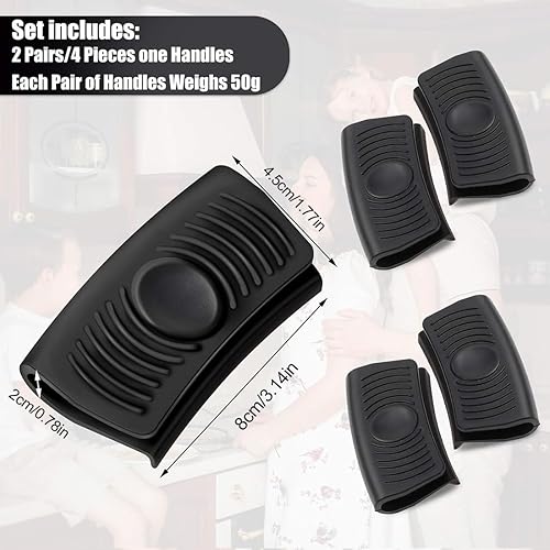 BHIPKOT 1 Paire de Poignées en Silicone Antidérapantes Résistantes à la Chaleur pour Poêles et Casseroles en Fonte Émail, Cuisine et Cuisson (Noir) - Nail Gallerys