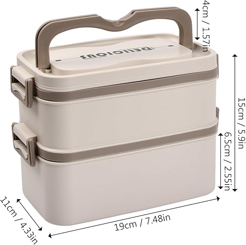 Anseom Lunchbox Boîte à Bento 700-2800ML Boîte à Déjeuner en Acier Inoxydable Bento Box et Couverts Boite Bento Japonais pour Chauffage au Four à Micro-ondes Boîte à Repas pour Enfant Adult (2 étages) - Nail Gallerys