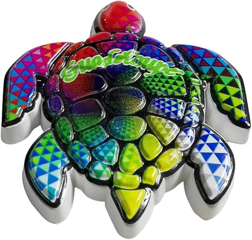 Aimant de réfrigérateur Tortue Guadeloupe France souvenir de voyage décoration de réfrigérateur autocollant magnétique artisanat 3D - Nail Gallerys