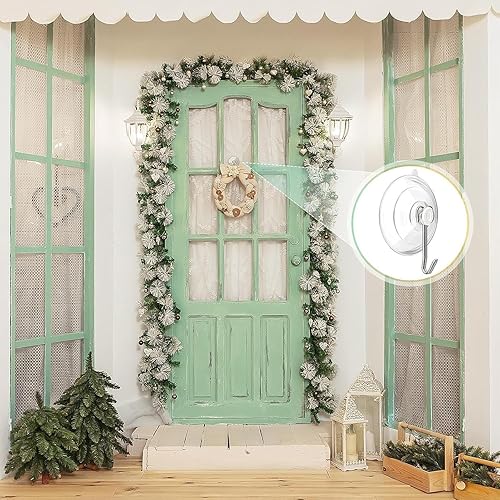 Générique Crochets de Douche à Ventouse,20 Pièces Ventouses Adhésives Transparentes Réutilisables | Porte-Serviettes/Robes pour Mur/Camping/Voiture/Extérieur/Portes de Maison et Camping-Car - Nail Gallerys