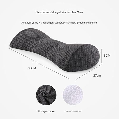 UIILO Coussin Lombaire pour Dormir, Coussin de Soutien Dorsal en Mousse à mémoire de Forme pour soulager Les maux de Dos, Rembourrage et Soutien pour soulager Le Sommeil et l'inconfort du Bas du Dos - Nail Gallerys