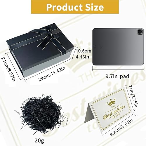 Grande BoîTe Cadeau Noir 29 x 21 x 10,5 cm Boite Cadeau Anniversaire, Boite Carton avec Couvercle et Nœud en Ruban, Boite Cadeau Vide, pour Saint-Valentin Anniversaires Vacances Noël - Nail Gallerys