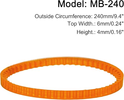 QUARKZMAN 4Pcs Courroies de Machine à Coudre Standard de la Série MB MB-240, Courroie de Transmission du Moteur, Circonférence Extérieure de 240 mm / 9,4 Pouces - Nail Gallerys