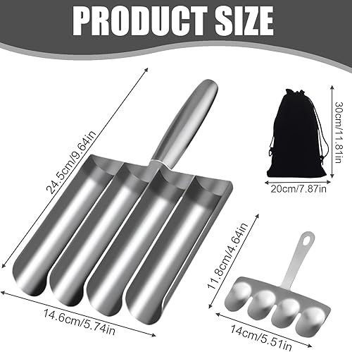 GOMETY Fabricant de boulettes de viande avec pelle à découper, pour la cuisine, Meatball Maker en acier inoxydable, manuel, 4 tubes, boulettes de viande, bricolage, outils de cuisson pour cooping - Nail Gallerys