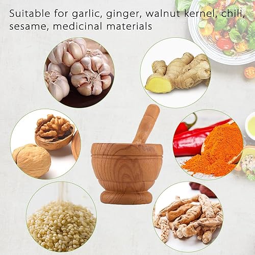 Mortier et Pilon, Ensemble de Mortier et Pilon pour Cuisine Moulin à Épices Moulin à Herbes Broyeur à Pilules, Ø11cm - Nail Gallerys