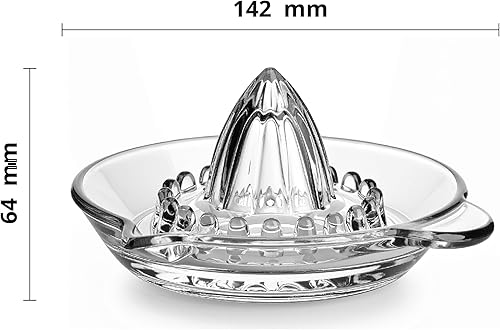 Glasmark KROSNO 1992 Presse Agrumes Manuel Citron Lime Orange en Verre Transparent Lavable au Lave-Vaisselle - Nail Gallerys
