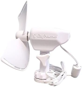 SEEKR Caframo, Ventilateur Ultime, sans Gril et Silencieux, Design de Lame Anti-Chocs, Fil Direct, 2 Vitesses, fabriqué au Canada, 12 V - Nail Gallerys