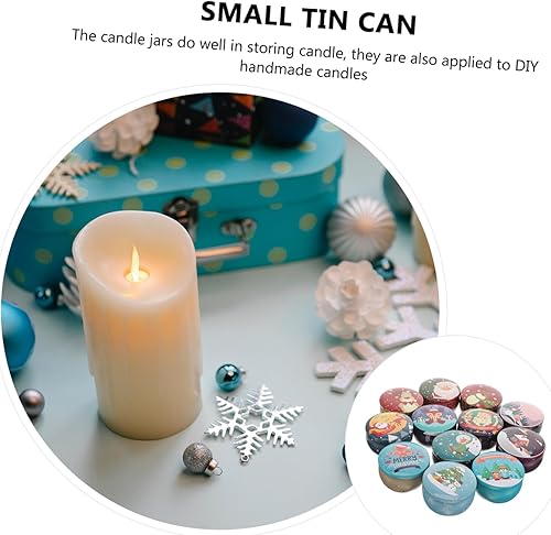 12 Pièces Bougies De Mise en Conserve Pots À Bougies Pot en Fer Blanc Récipient en Métal Caisse Vide Contenants De Fabrication Ensemble De Boîtes De - Nail Gallerys