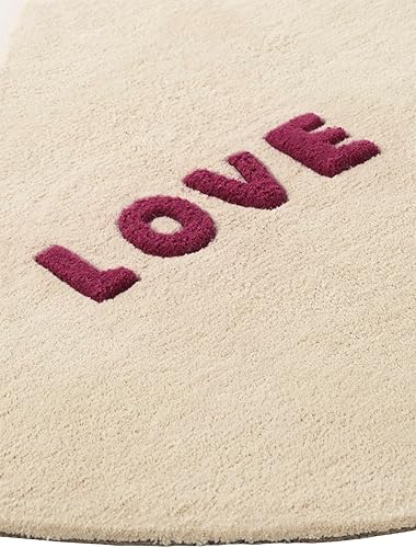 VERTBAUDET Tapis Coeur Love Beige TU - Nail Gallerys