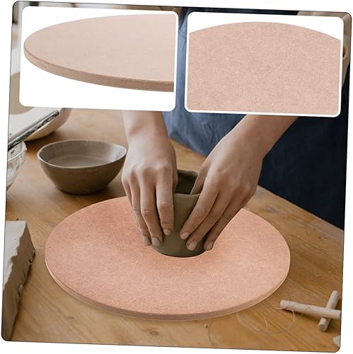 DOITOOL Palette En Bois Poterie Base De Sculpture Séchage Sec Hé Platines Vinyles Planche D'artisanat En Argile Tour De Potier Chauve-souris Ronde Planche De Calage Pour Argile Brun - Nail Gallerys