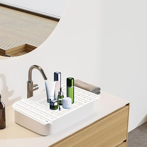 Couvercle d'évier Pliable pour surmatelas | Tapis d'évier Top-It pour Plus d'espace sur Le comptoir - Organisateur de Maquillage en Silicone, Tapis Organisateur de Maquillage en Silicone - Nail Gallerys