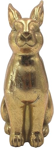 Dekohelden24 Œuf doré en céramique, décoration de Pâques, Dimensions : H x Ø env. 7,5 x 5,5 cm, Petit - Nail Gallerys