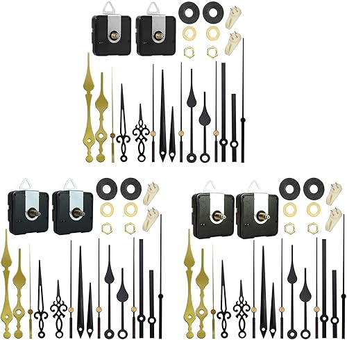 Kit de mouvement d'horloge à quartz avec 5 ensembles d'aiguilles 13/18/20 mm pour la restauration d'horloges et projets d'horloge silencieuse, fournitures de fabrication d'horlogerie, horloge à quartz - Nail Gallerys