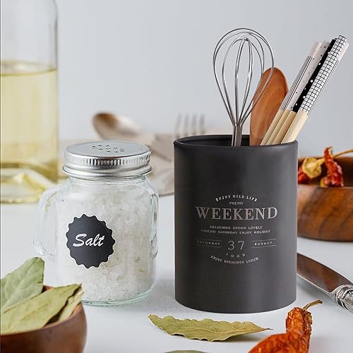 Porte-ustensiles en acier inoxydable - Panier à couverts - Porte-ustensiles de cuisine - Acier inoxydable vintage - Style nordique - Durable - Blanc 1 - Nail Gallerys