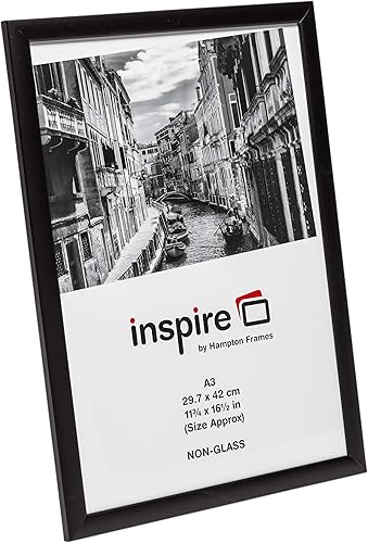PAWFA3BBLK Matt Black Wood A3 (30x42cm) Certificate / Photo Frame with Non Glass Front by Inspire For Business - Nail Gallerys