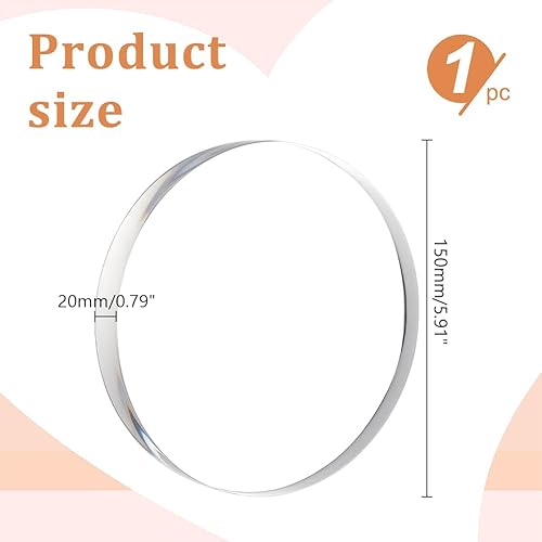 AHANDMAKER Bloc de présentation de disques en acrylique transparent de 15,2 cm de diamètre pour objets de collection et figurines - Nail Gallerys