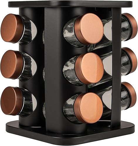 KARL HAUSMANN Tourniquet à Épices 20 Pots - Carrousel à Épices Rotatif - Porte Épices Cuisine - Rangement Épices - Support à Épices - Tour a Epices - Range Épices Pratique - Tourniquet a Epices - Nail Gallerys